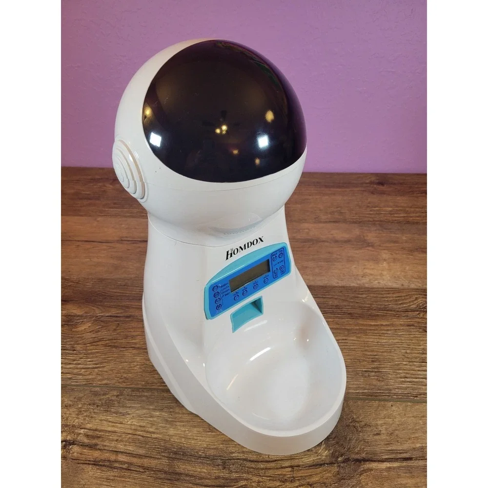 HOMDOX‎ Automatic Pet Feeder Food Dispenser Programmable Timer Voice Record